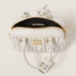 Arcadie Matelassé Soft Lamb Leather Handbag White - Image 3