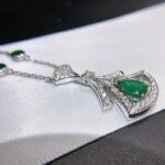 [Eternal Jewelry]DREAM NECKLACE MALACHITE DIAMOND SILVER - Image 4