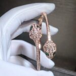 [Eternal Jewelry]SERPENTI BRACELET PINK GOLD MALACHITE DIAMOND DOUBLE SNAKE - Image 4