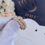 [Eternal Jewelry]SERPENTI RING PINK GOLD DIAMOND PAVED 4MM - Image 3