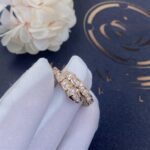 [Eternal Jewelry]SERPENTI RING PINK GOLD DIAMOND PAVED 4MM - Image 4