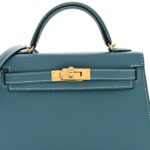 Epsom Mini Kelly Sellier 20 New Blue Jean - Image 7