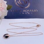 [Eternal Jewelry]AMULETTE ROSE GOLD ONYX NECKLACE - Image 2
