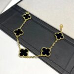 [Eternal Jewelry]CLOVER  5 MOTIFS BLACK ONYX BRACELET - Image 10