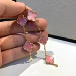 [Eternal Jewelry]CLOVER 5 PINK MOP BRACELET - Image 5