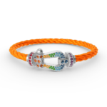 [Eternal Jewelry]FORC LARGE HORSESHOE  COLORED DIAMOND BRACELET SILVER - Image 7