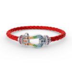 [Eternal Jewelry]FORC LARGE HORSESHOE  COLORED DIAMOND BRACELET SILVER - Image 10