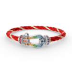 [Eternal Jewelry]FORC LARGE HORSESHOE  COLORED DIAMOND BRACELET SILVER - Image 13