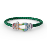 [Eternal Jewelry]FORC LARGE HORSESHOE  COLORED DIAMOND BRACELET SILVER - Image 3