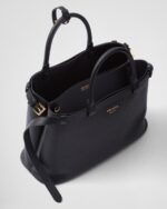 Prada Buckle Medium Leather Double-Belted Handbag - Image 5