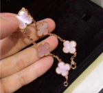 [Eternal Jewelry]CLOVER 5 MOTIFS Pink  AGATE  BRACELET - Image 7