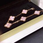[Eternal Jewelry]CLOVER 5 MOTIFS Pink  AGATE  BRACELET - Image 8