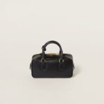 Arcadie Leather Small Handbag Black - Image 4
