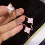 [Eternal Jewelry]CLOVER 5 MOTIFS Pink  AGATE  BRACELET - Image 11