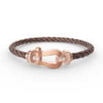 [Eternal Jewelry]FORCE LARGE HORSESHOE HALF DIAMOND BRACELET ROSE GOLD - Image 6