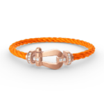 [Eternal Jewelry]FORCE LARGE HORSESHOE HALF DIAMOND BRACELET ROSE GOLD - Image 7