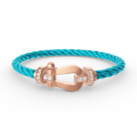 [Eternal Jewelry]FORCE LARGE HORSESHOE HALF DIAMOND BRACELET ROSE GOLD - Image 8