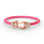[Eternal Jewelry]FORCE LARGE HORSESHOE HALF DIAMOND BRACELET ROSE GOLD - Image 12