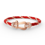 [Eternal Jewelry]FORCE LARGE HORSESHOE HALF DIAMOND BRACELET ROSE GOLD - Image 3