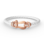 [Eternal Jewelry]FORCE LARGE HORSESHOE HALF DIAMOND BRACELET ROSE GOLD - Image 14