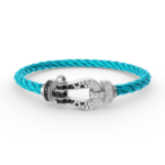 [Eternal Jewelry]FORCE LARGE HORSESHOE BLACK WHITE DIAMOND BRACELET SILVER - Image 7