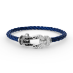 [Eternal Jewelry]FORCE LARGE HORSESHOE BLACK WHITE DIAMOND BRACELET SILVER - Image 2