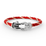 [Eternal Jewelry]FORCE LARGE HORSESHOE BLACK WHITE DIAMOND BRACELET SILVER - Image 12