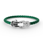 [Eternal Jewelry]FORCE LARGE HORSESHOE BLACK WHITE DIAMOND BRACELET SILVER - Image 13