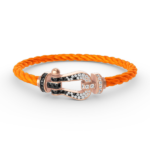 [Eternal Jewelry]FORCE LARGE HORSESHOE BLACK WHITE DIAMOND BRACELET ROSE GOLD - Image 5