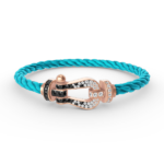 [Eternal Jewelry]FORCE LARGE HORSESHOE BLACK WHITE DIAMOND BRACELET ROSE GOLD - Image 6