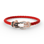 [Eternal Jewelry]FORCE LARGE HORSESHOE BLACK WHITE DIAMOND BRACELET ROSE GOLD - Image 9