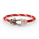 [Eternal Jewelry]FORCE LARGE HORSESHOE BLACK WHITE DIAMOND BRACELET ROSE GOLD - Image 12