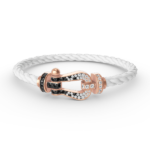 [Eternal Jewelry]FORCE LARGE HORSESHOE BLACK WHITE DIAMOND BRACELET ROSE GOLD - Image 14
