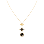 [Eternal Jewelry]STAR AND SUN ONYX PINK GOLD NECKLACE - Image 2