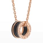 [Eternal Jewelry]ZERO 1 BLACK CERAMIC PINK GOLD NECKLACE - Image 2