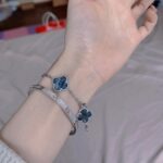 [Eternal Jewelry]CLOVER 5 MOTIF PIETERSITE SILVER BRACELET - Image 9