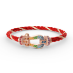[Eternal Jewelry]FORCE LARGE HORSESHOE  COLORED DIAMOND BRACELET ROSE GOLD - Image 10