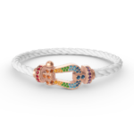 [Eternal Jewelry]FORCE LARGE HORSESHOE  COLORED DIAMOND BRACELET ROSE GOLD - Image 12