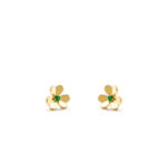 [Eternal Jewelry]FRIVOLE  FLOWER MALACHITE EARRINGS
