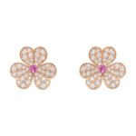 [Eternal Jewelry]FRIVOLE PINK GOLD FLOWER DIAMOND EARRINGS