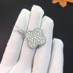 [Eternal Jewelry]CLOVER 25MM SILVER FULL DIAMOND BIG CLOVER NECKLACE - Image 4