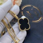 [Eternal Jewelry]CLOVER 25MM GOLD ONYX BIG CLOVER NECKLACE - Image 4