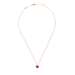 [Eternal Jewelry]SWEET CLOVER CARNELIAN HEART NECKLACE - Image 2