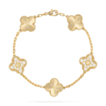 [Eternal Jewelry]CLOVER BRACELET 5 MOTIFS GOLD DIAMOND - Image 2