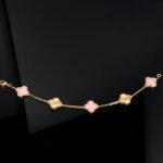 [Eternal Jewelry]CLOVER BRACELET 5 MOTIF PINK AND PINK GOLD - Image 4