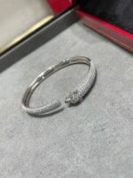 [Eternal Jewelry]PANTHERE FULL DIAMOND OPEN BRACELET - Image 4