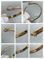 [Eternal Jewelry]PANTHERE FULL DIAMOND OPEN BRACELET - Image 8