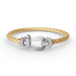 [Eternal Jewelry]FORCE LARGE HORSESHOE HALF DIAMOND BRACELET SILVER - Image 4