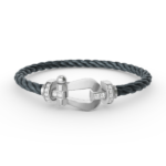 [Eternal Jewelry]FORCE LARGE HORSESHOE HALF DIAMOND BRACELET SILVER - Image 5