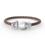 [Eternal Jewelry]FORCE LARGE HORSESHOE HALF DIAMOND BRACELET SILVER - Image 6